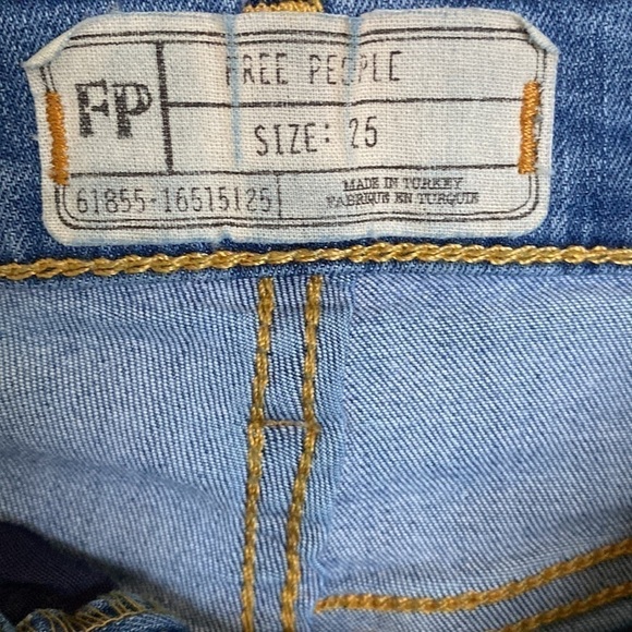 FREE PEOPLE  Busted in Mid Stone Blue Skinny Jeans, Size 25 - Picture 8 of 10